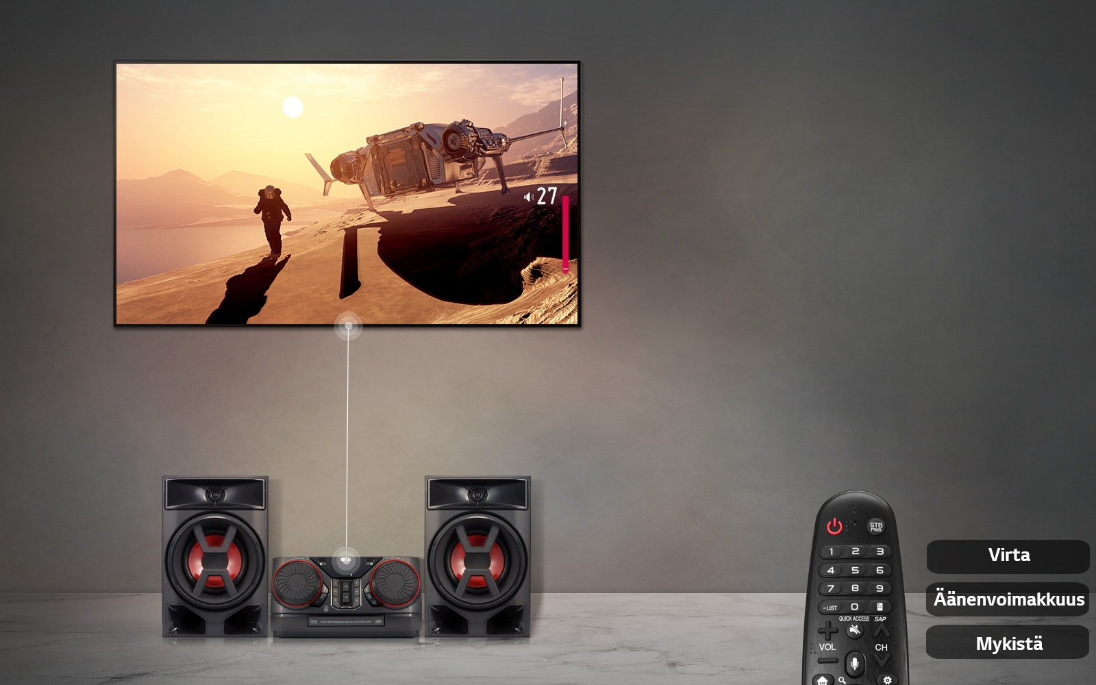 TV-äänen synkronointi <br>1