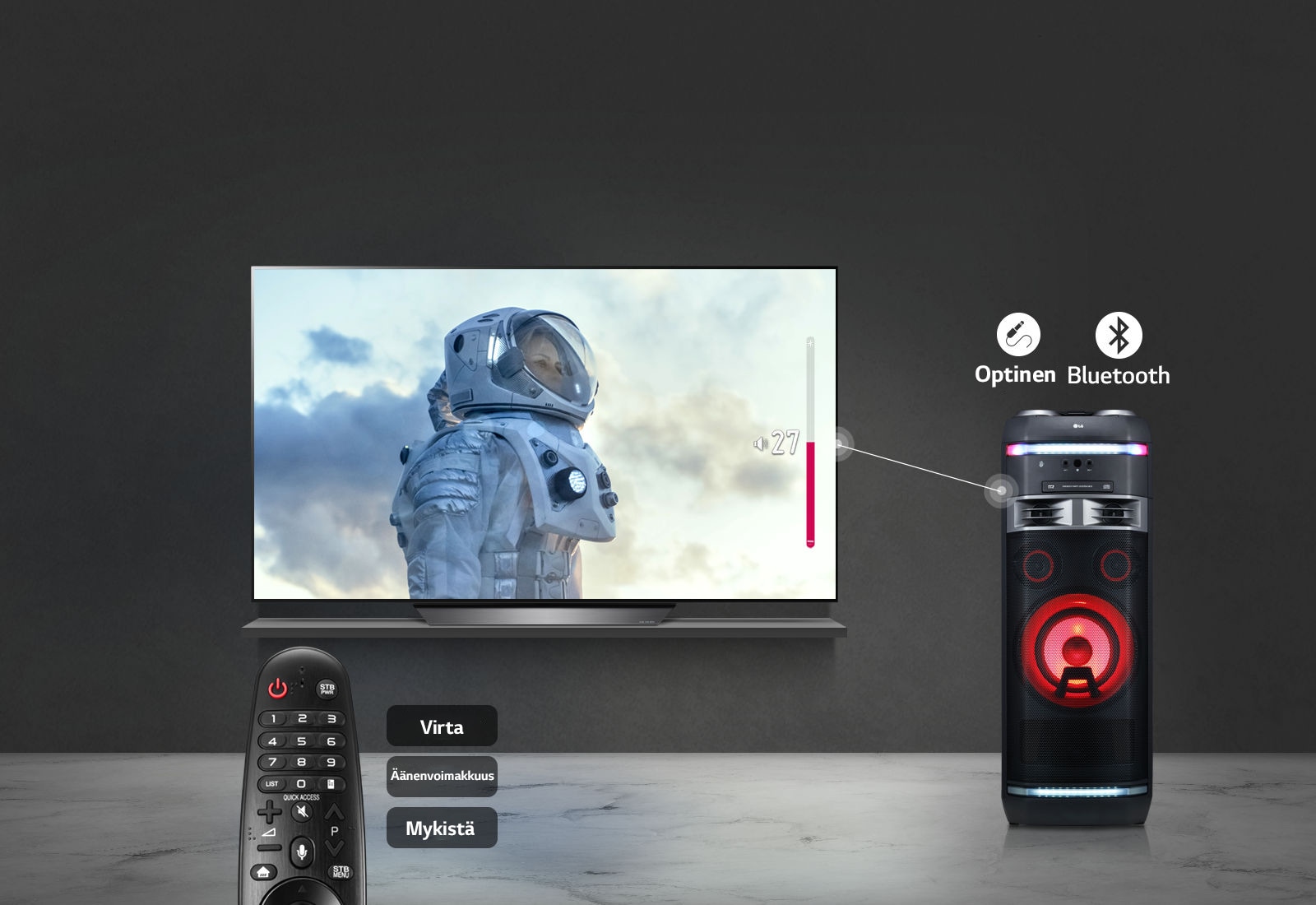 TV-äänen synkronointi<br>1