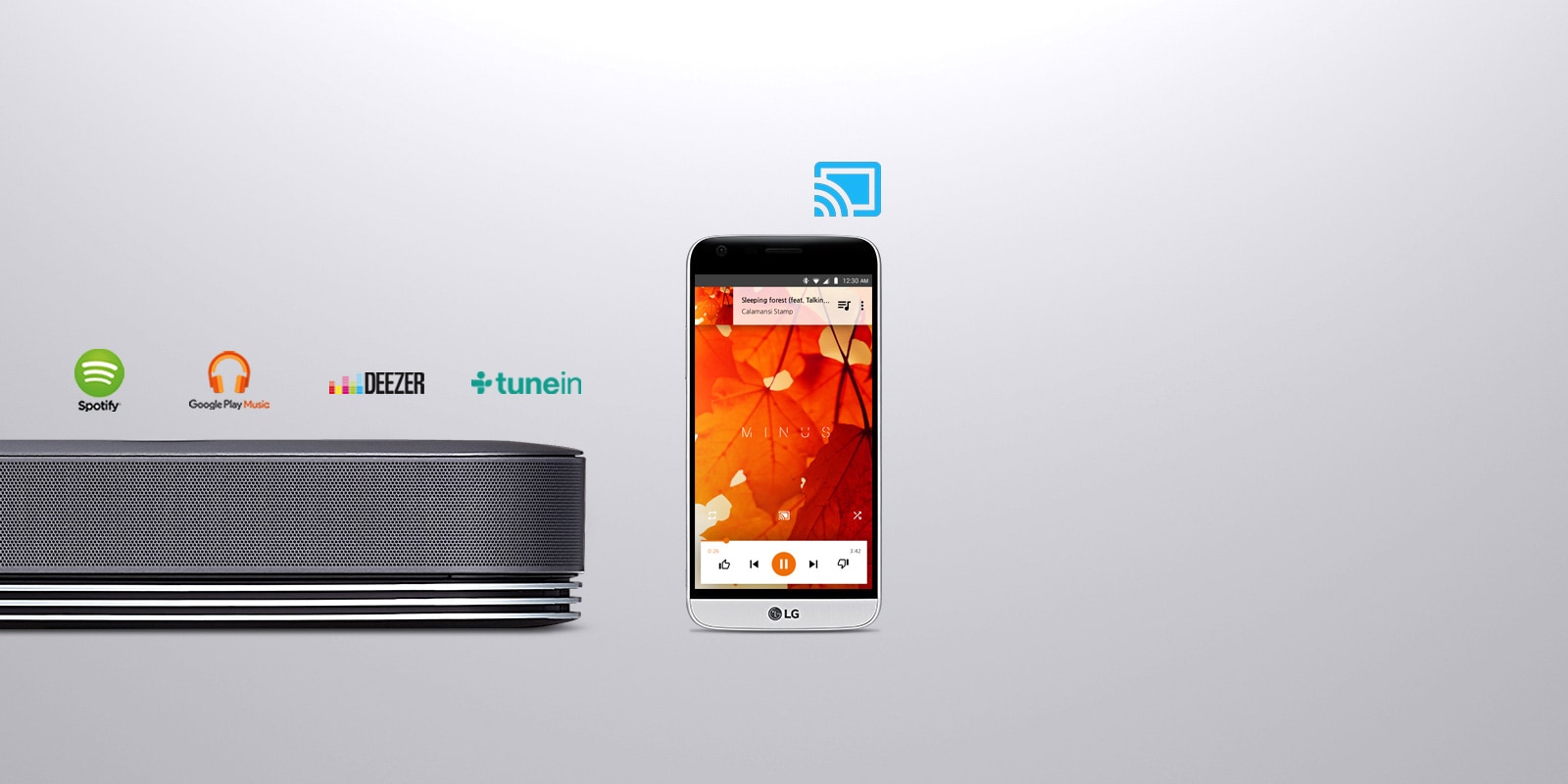 Sisäänrakennettu Chromecast<br>1