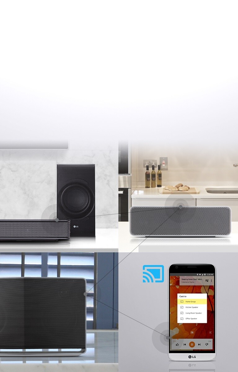 Musiikkia kautta koko kodin <br>Chromecast-audiolla<br>2