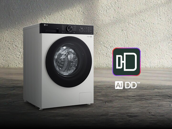 LG:n pesukone ja LG AI DD -merkki