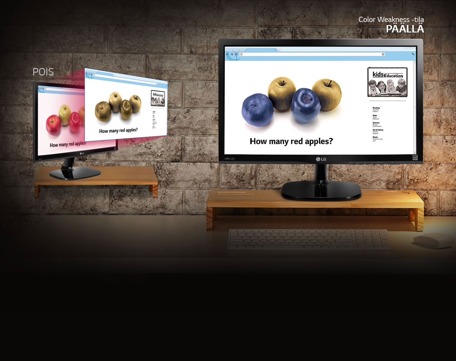 Tarjoaa parempaa värinäköä värinäön heikkouksiin1