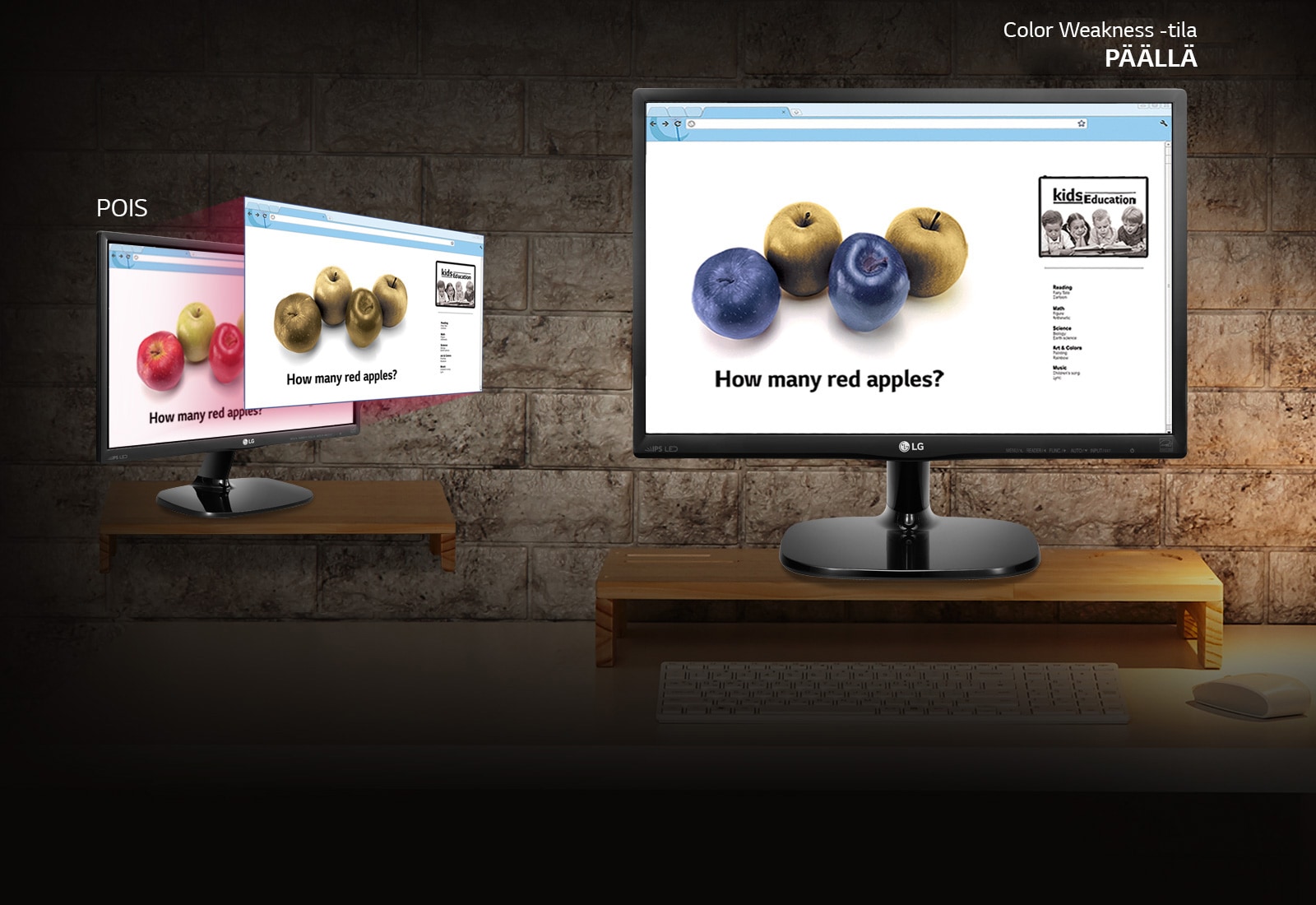 Tarjoaa parempaa värinäköä värinäön heikkouksiin