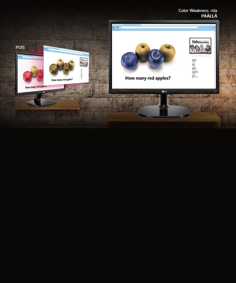 Tarjoaa parempaa värinäköä värinäön heikkouksiin