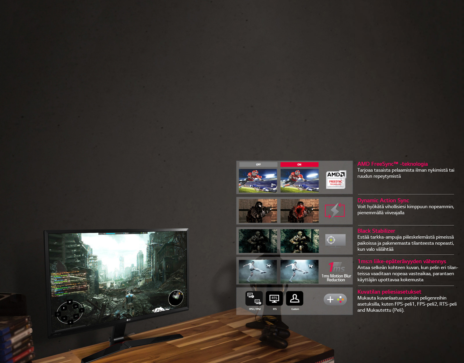 Näytön mahtava suunnittelu <br>1