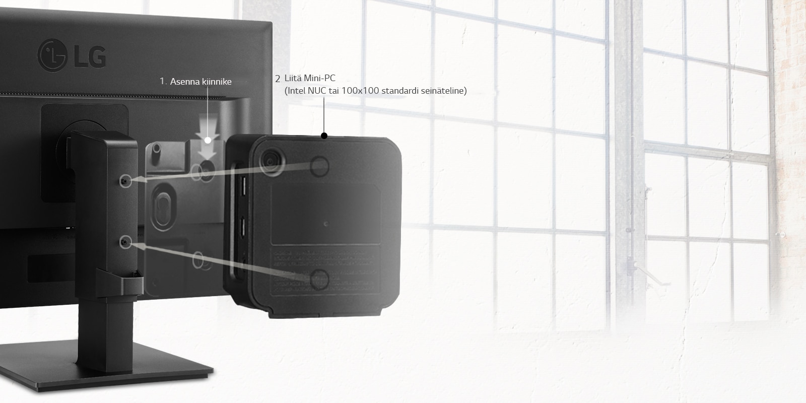 Mini-PC -liitäntä saatavilla1