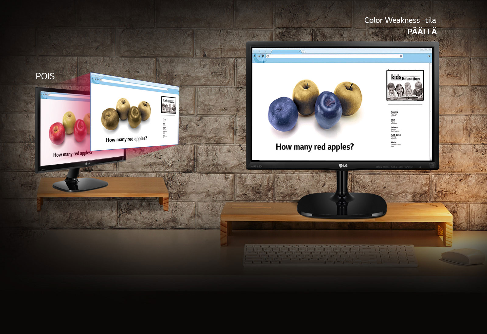 Tarjoaa parempaa värinäköä värinäön heikkouksiin