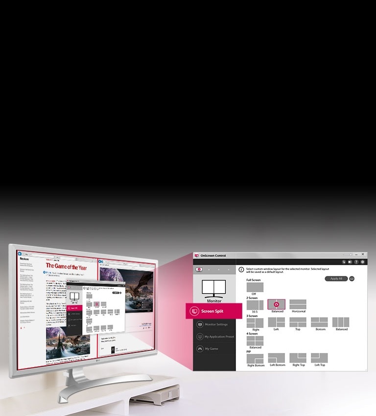 Screen Split -vaihtoehdot yhdellä napsautuksella2