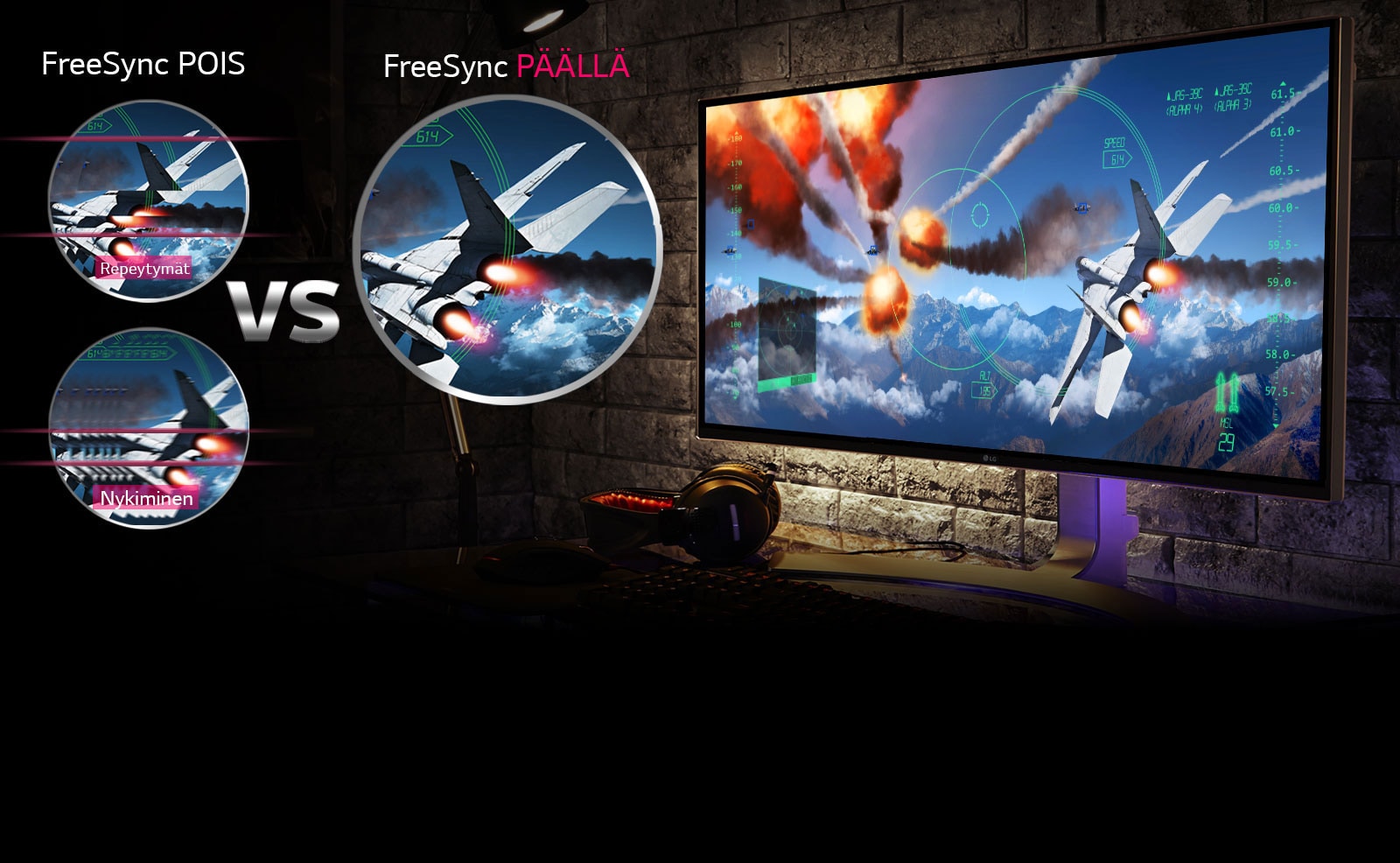 Selkeitä ja eläviä pelikohtauksia FreeSyncin avulla