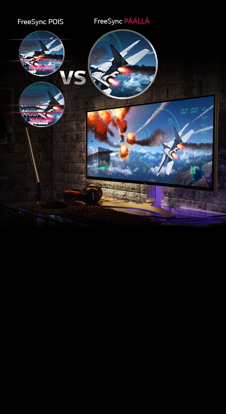 Selkeitä ja eläviä pelikohtauksia FreeSyncin avulla