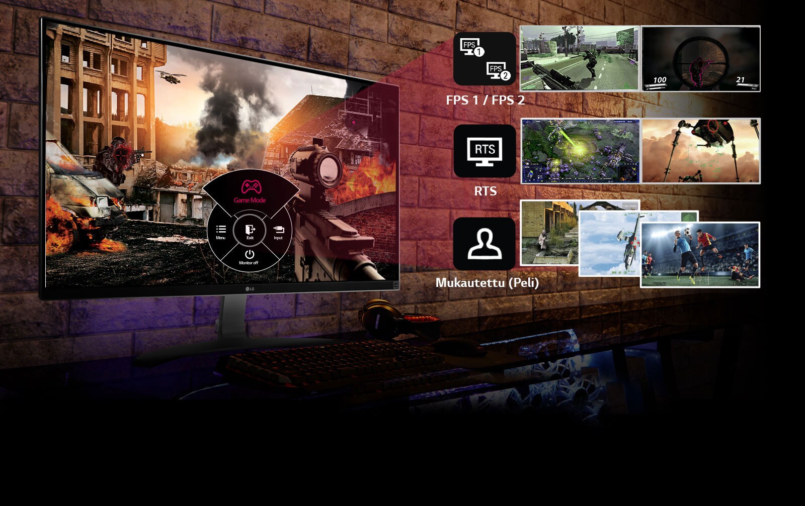 Optimoidut asetukset makusi mukaisille peleille