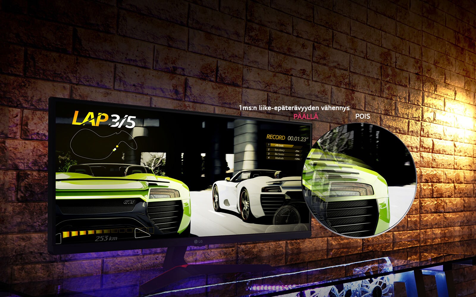 21:9 UltraWide-näyttö & 1 ms Motion Blur Reduction1