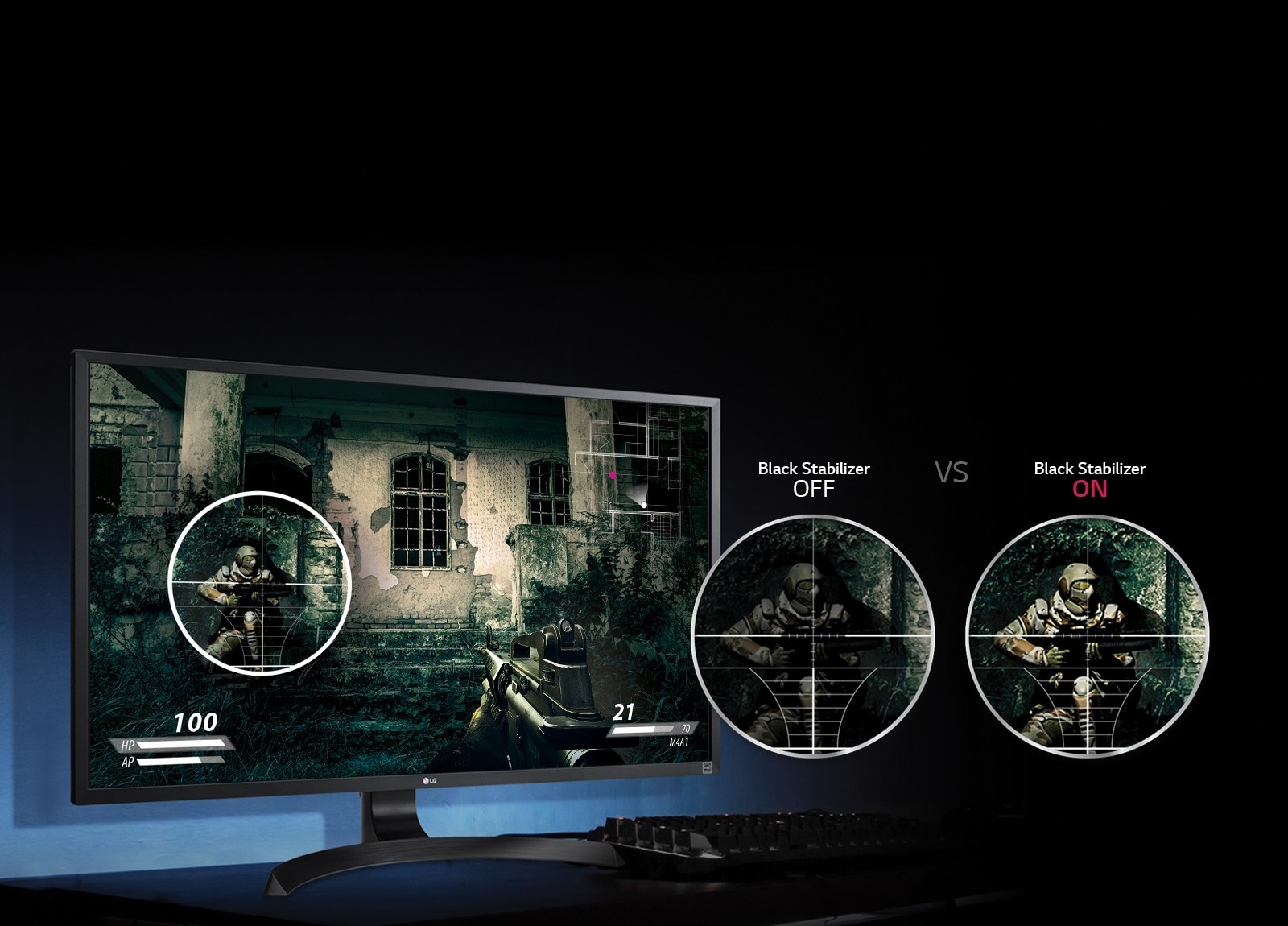 Täysi näkyvyys näytön pimeimpiin nurkkiin 1