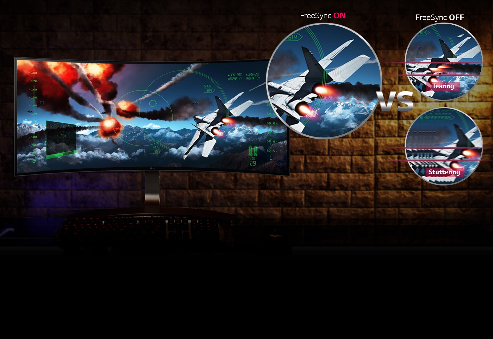 FreeSyncin ja 21:9 UltraWide™ QHD:n yhdistelmä<br>1