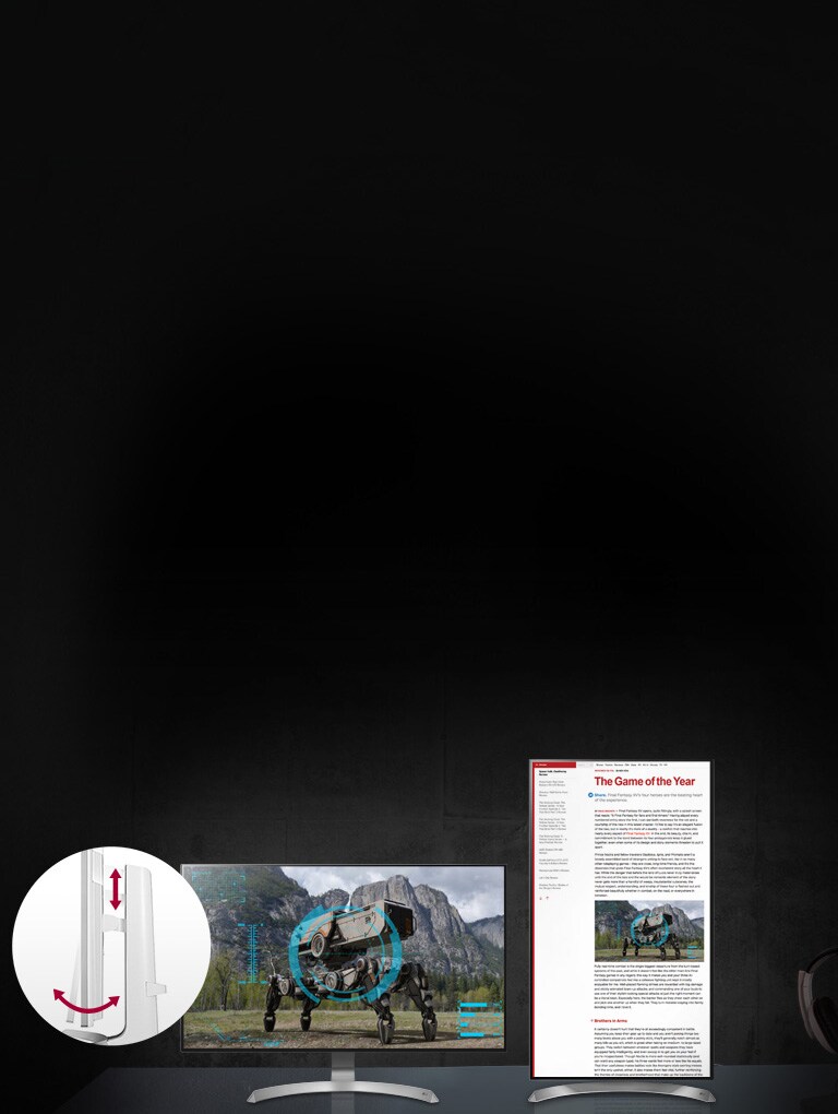 Kääntyvän ergonomisen jalustan helppo hallinta<br>2