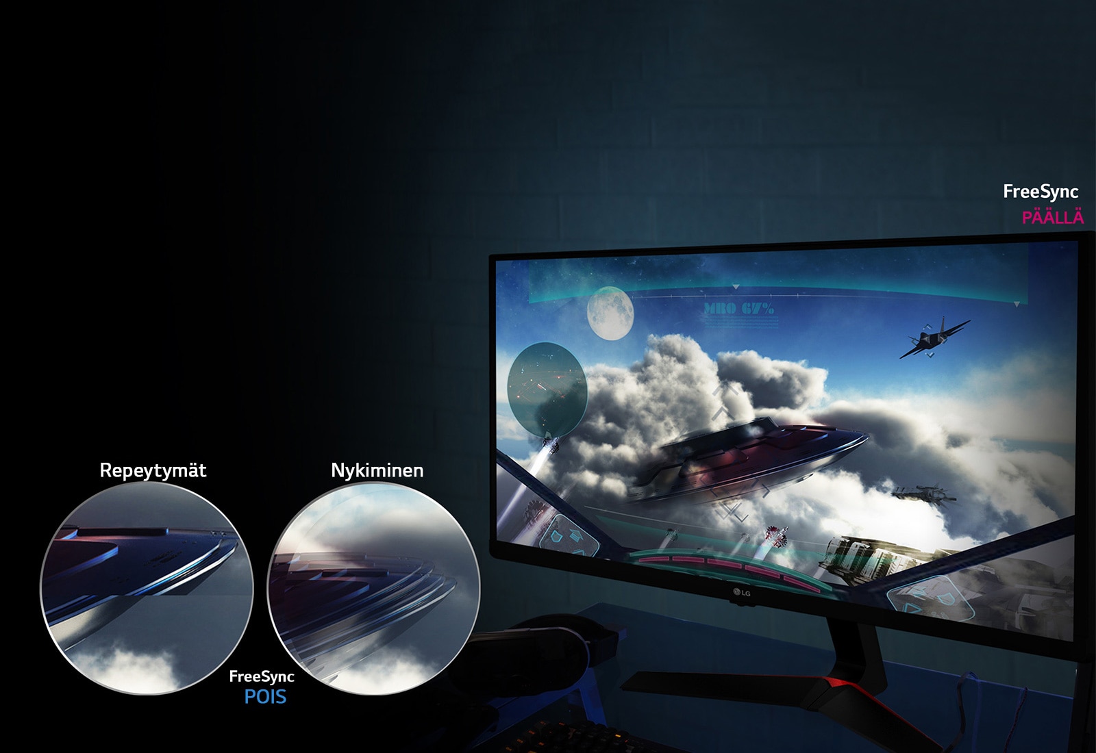 Sujuvaa liikettä peleihin: AMD FreeSync™<br>1