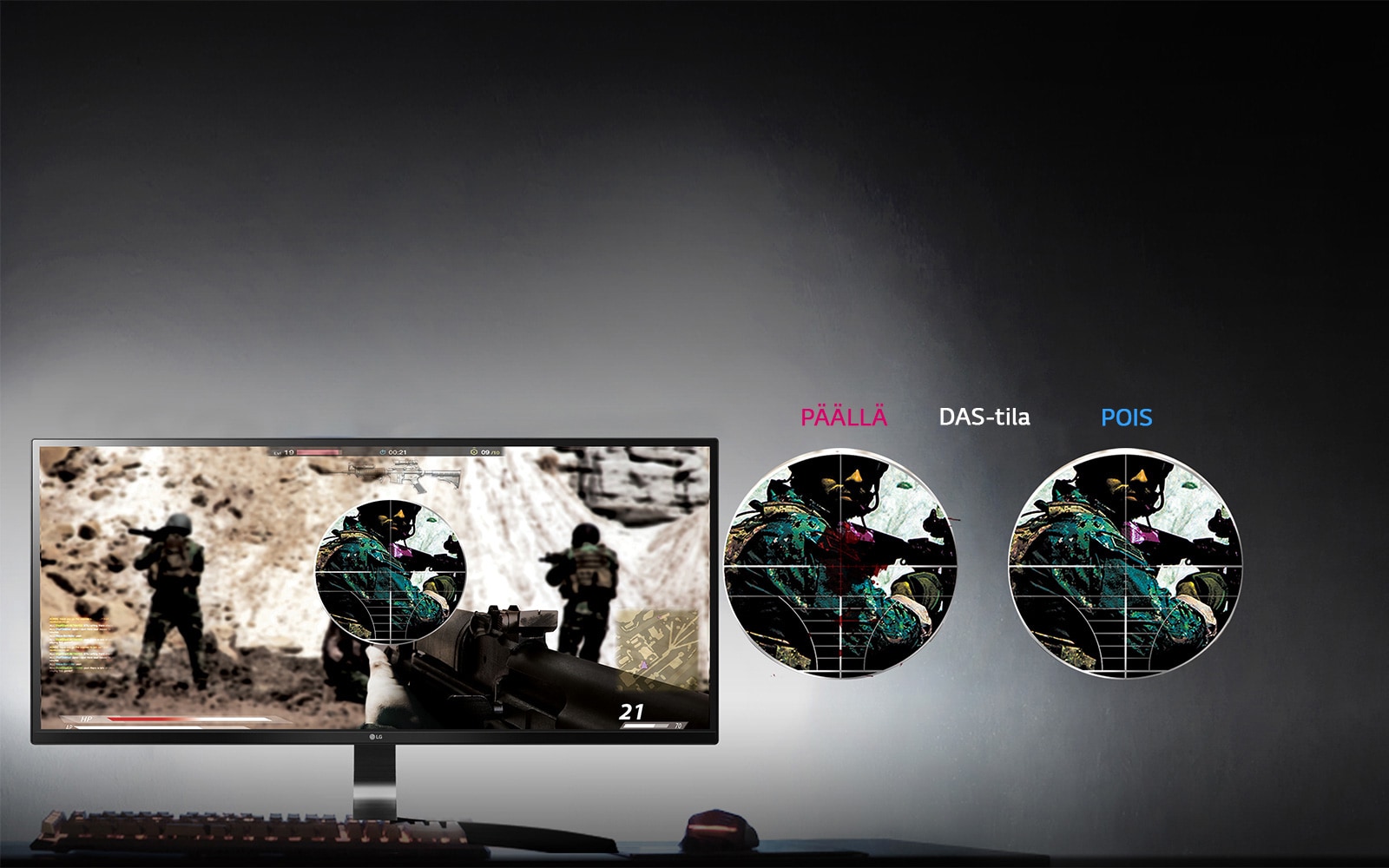 Monia voittavia peliominaisuuksia: DAS-tila<br>1