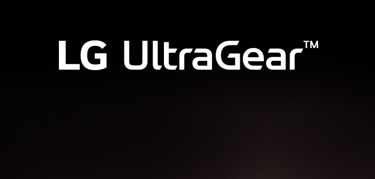 UltraGear™ G6 -logo futuristisessa, neonvalaistussa huoneessa.
