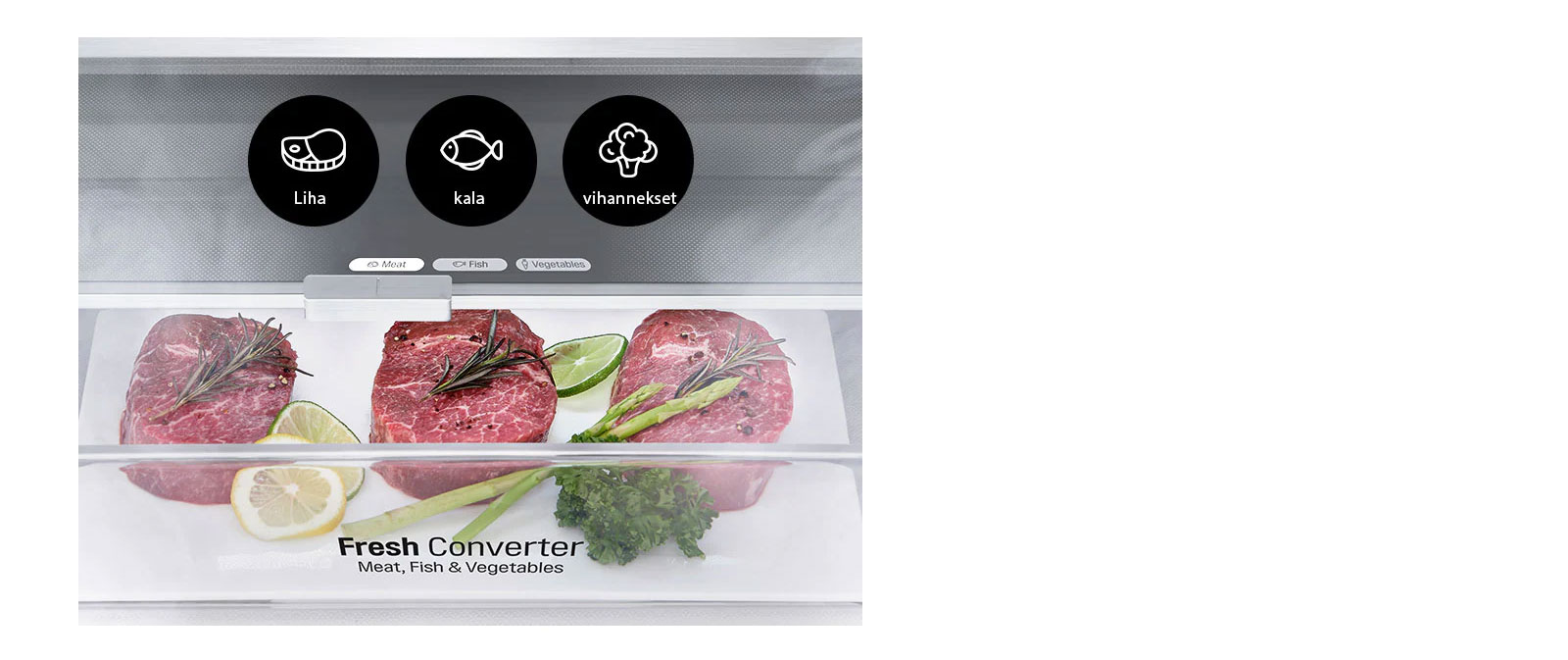 Valitse ihanteellinen lämpötila elintarviketyypin mukaan