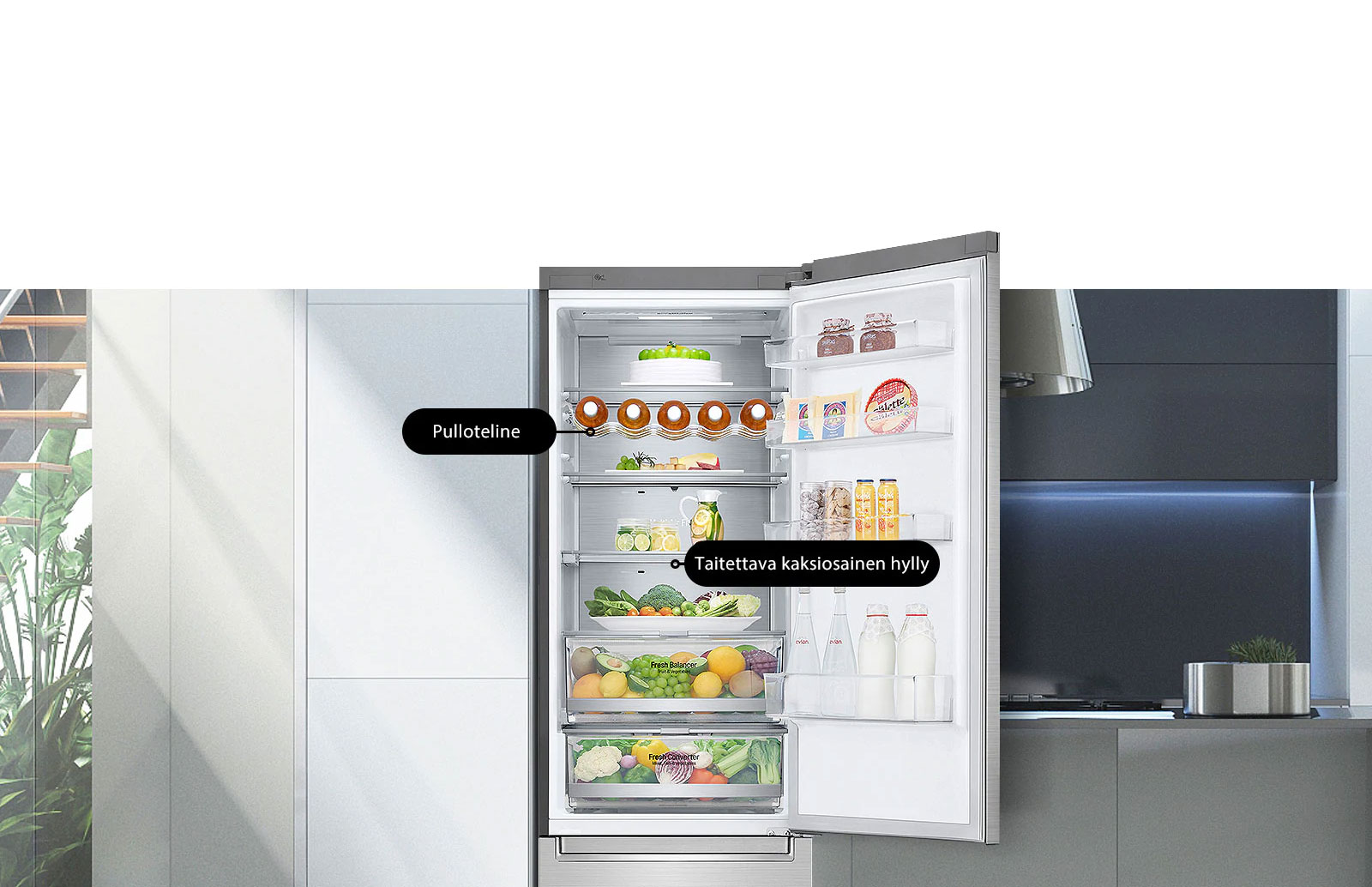 Älykkäitä toimintoja jääkaapissa