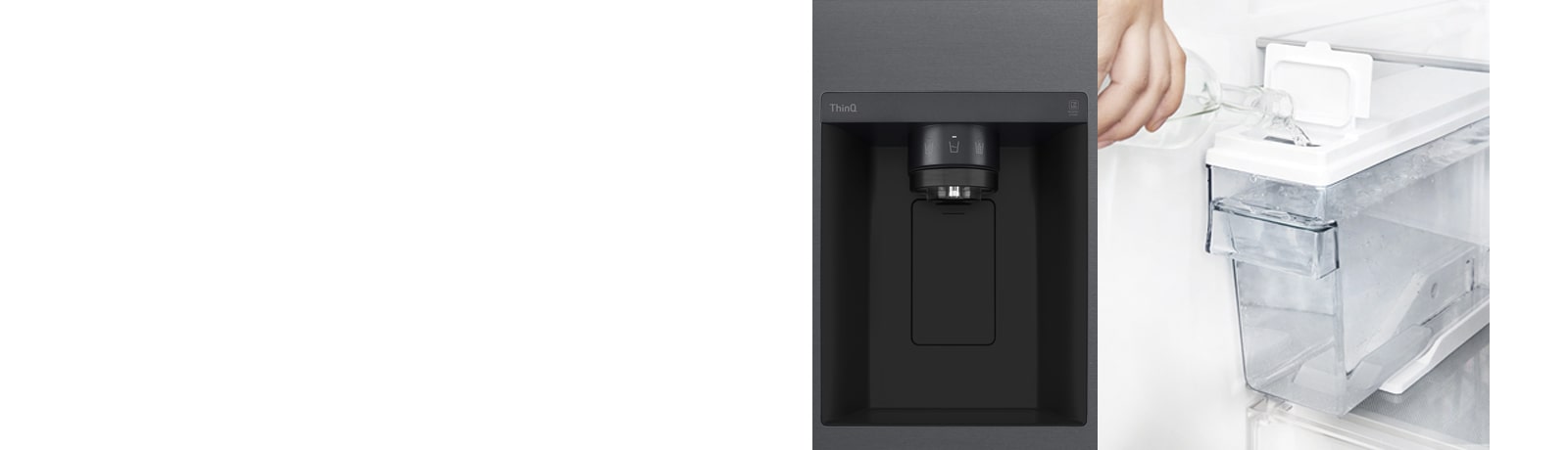 Veden ja jääpalojen annostelija ilman vesiliitäntää