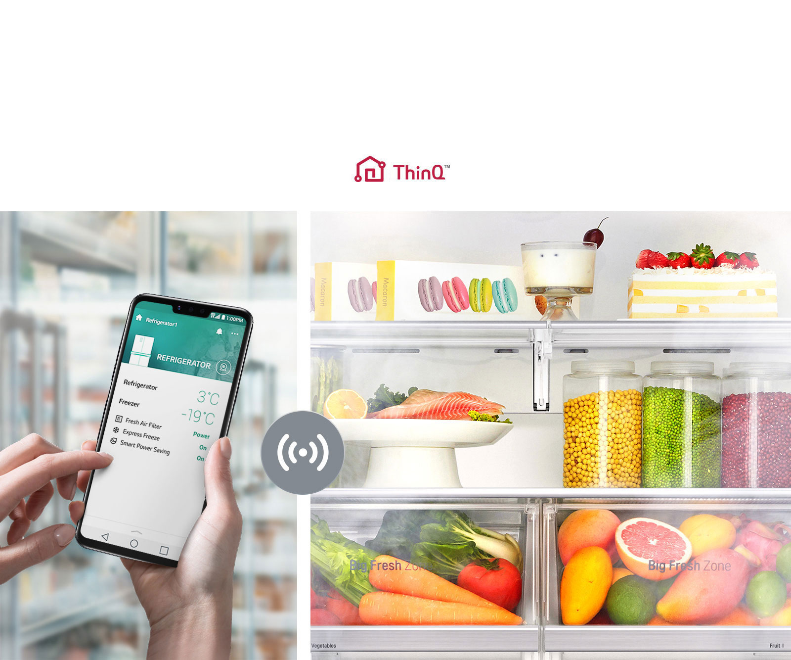 Valvo jääkaapin toimintoja, missä tahansa oletkin
