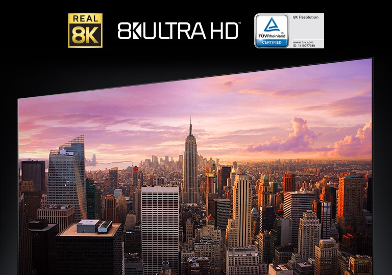 Panoraamanäkymä New Yorkin kaupunkiin TV-ruudulla