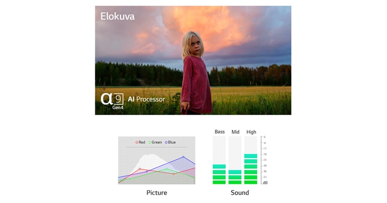 Kaksi kohtausta, jotka on optimoitu automaattisesti kuvan ja äänen suhteen a9 Gen4 -tekoälyprosessorilla (toista video)