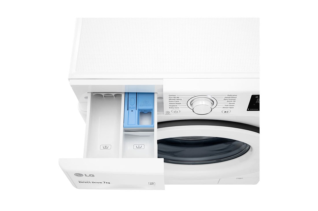 LG 7kg Pyykinpesukone(Valkoinen) - Energialuokka E, AI DD™ , Smart Diagnosis™, F2WP207N0WS, thumbnail 6