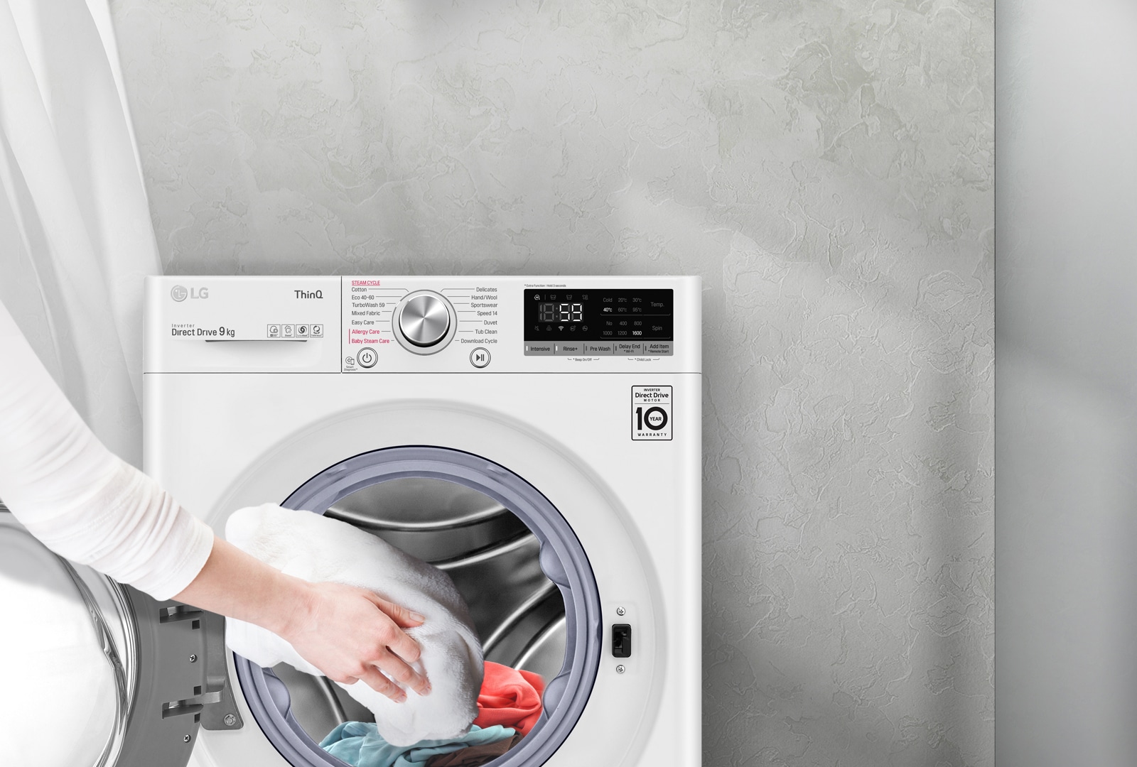 Pysäytä ja lisää pyykkiä