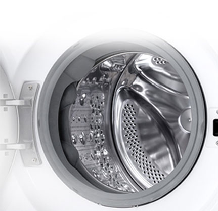 Siinä näkyy pesukoneen ulkoasu.