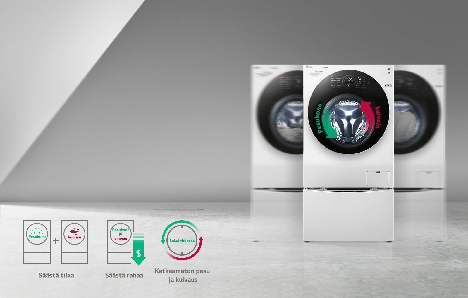 Kuivaava pesukone <br>1