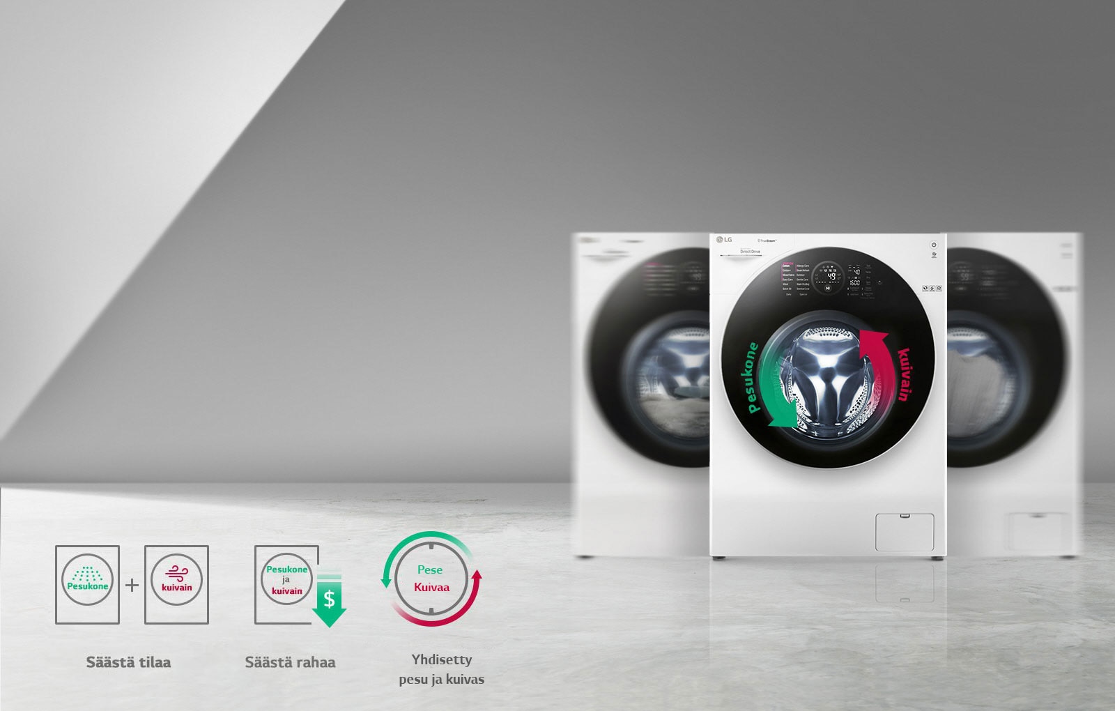 Kuivaava pesukone <br>1