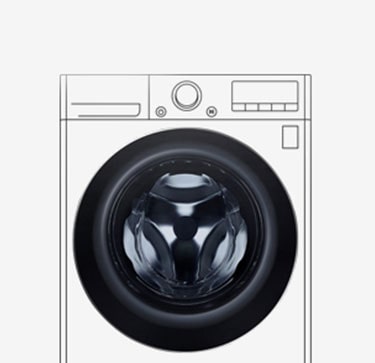 Kuva pesukoneen sisäpuolelta, jossa ruostumattomasta teräksestä valmistetut rummut näkyvät.