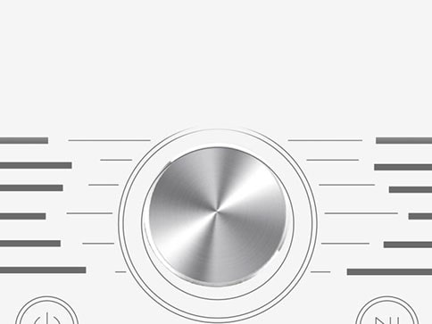 Tässä on suurennettu kuva pesukoneen käyttöpaneelin metallivalitsimesta.