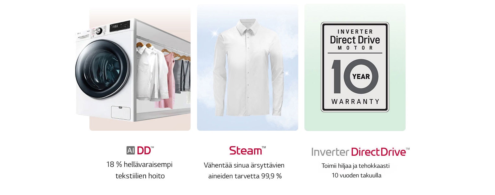 Tämä on kuva, joka tiivistää tuotteen pääominaisuudet neljään luokkaan.