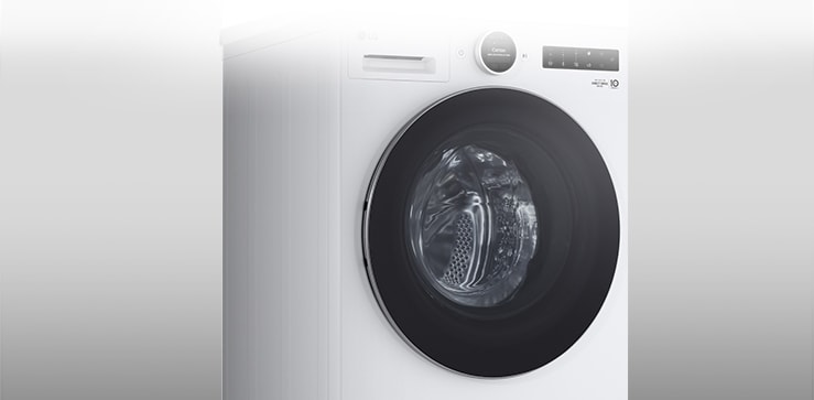 Siinä näkyy pesukoneen ulkoasu.