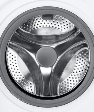 Lähikuva pesukoneen valitsimista ja paneelista