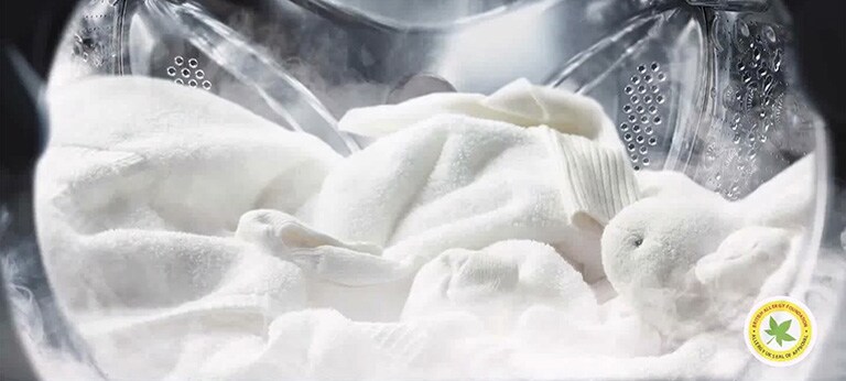 Pyykit puhdistuvat höyryssä