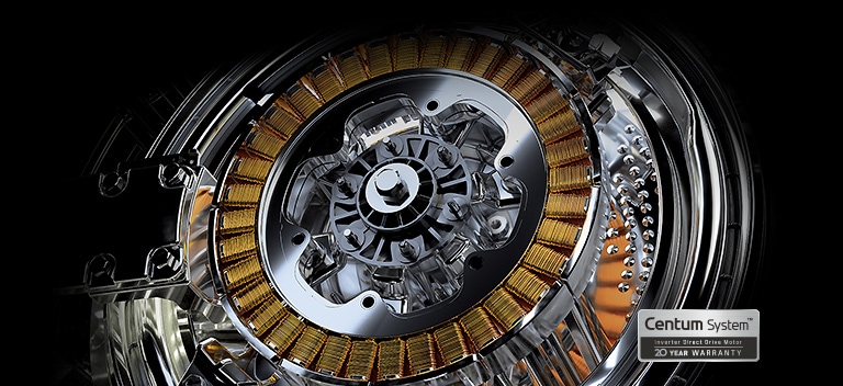 It shows the close-up shot of inner part to show the Centum System™ There is a paly button on the image.