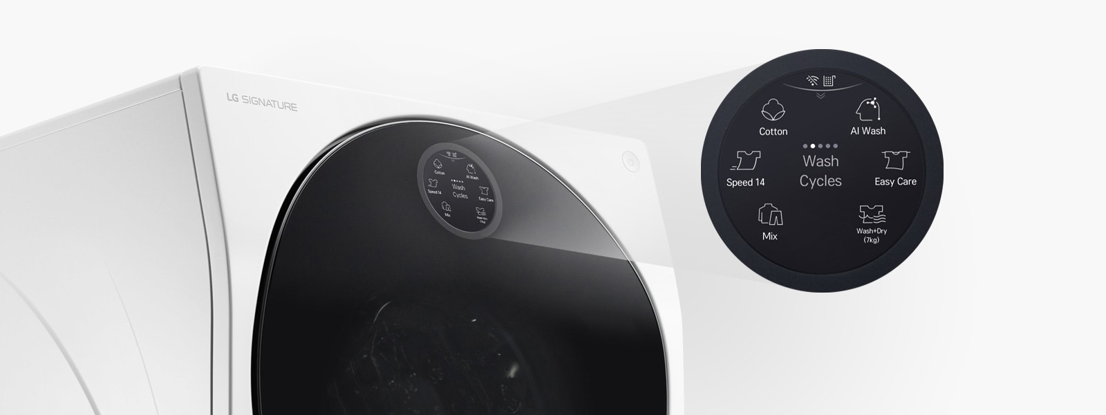 It shows the close-up shot of main washer display.