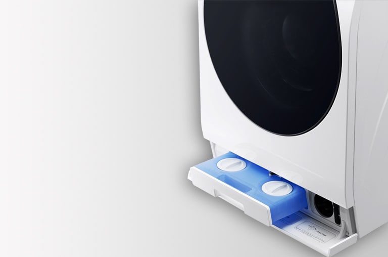 It show the part of auto dosing system placed on the bottem of the main washer.