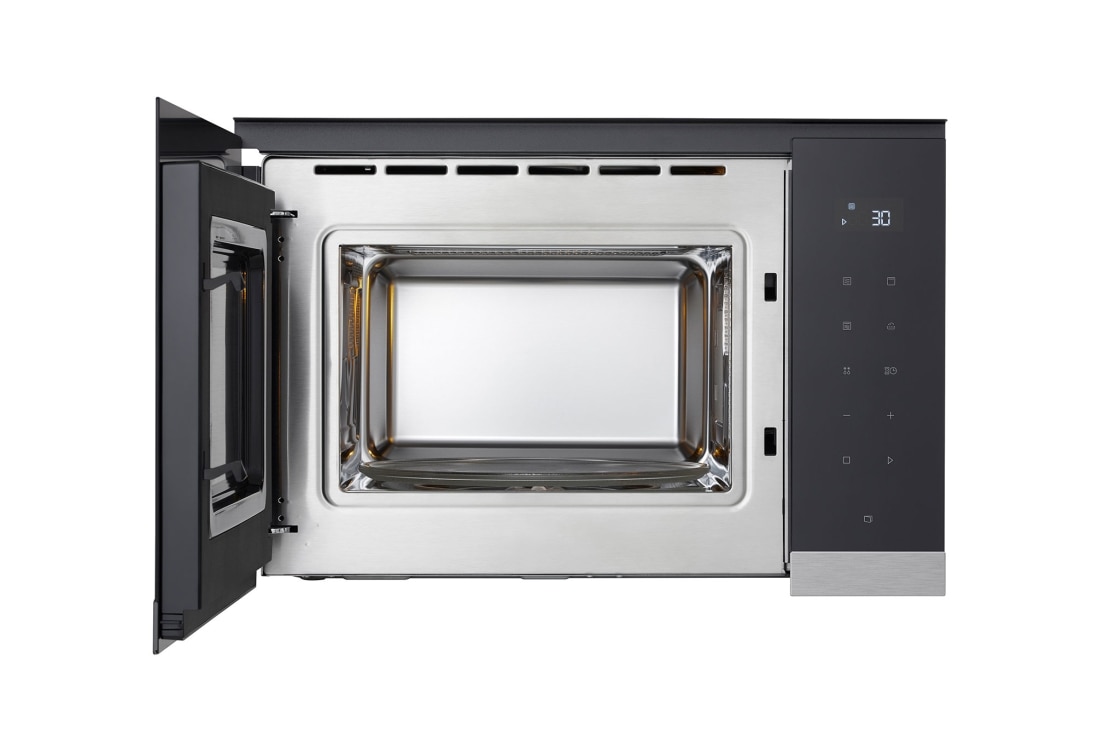 LG 25 liter Inbyggnadsmikrovågsugn i rostfritt stål med automatisk tillagning och grillfunktion, 900 W, 25 litran integroitu mikroaaltouuni ruostumattomasta teräksestä, Auto-Cook- ja grillitoiminto, 900 W, MG7Z2593D, thumbnail 2