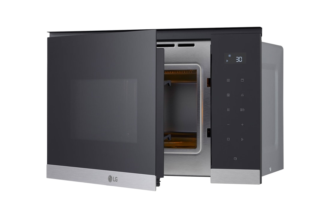 LG 25 liter Inbyggnadsmikrovågsugn i rostfritt stål med automatisk tillagning och grillfunktion, 900 W, 25 litran integroitu mikroaaltouuni ruostumattomasta teräksestä, Auto-Cook- ja grillitoiminto, 900 W, MG7Z2593D, thumbnail 6