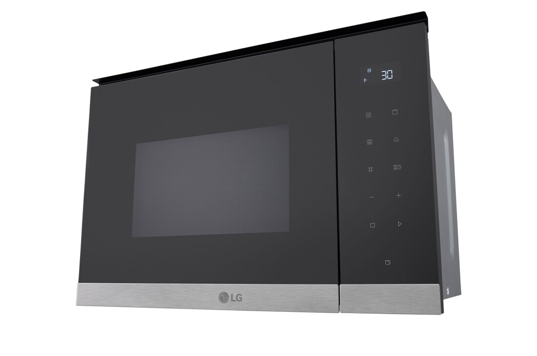 LG 25 liter Inbyggnadsmikrovågsugn i rostfritt stål med automatisk tillagning och grillfunktion, 900 W, 25 litran integroitu mikroaaltouuni ruostumattomasta teräksestä, Auto-Cook- ja grillitoiminto, 900 W, MG7Z2593D, thumbnail 7