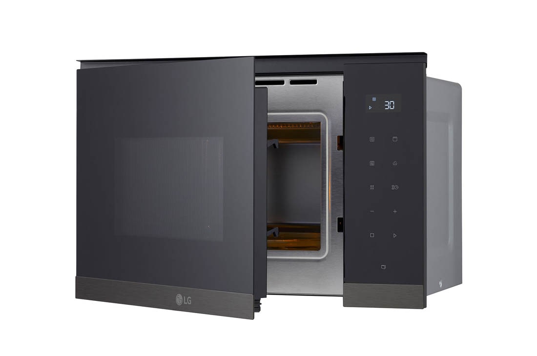 LG 25 litran integroitu mikroaaltouuni mattamusta teräs, Auto-Cook- ja grillitoiminto, 900 W, Top_Perspective, MG7Z2593B, thumbnail 6