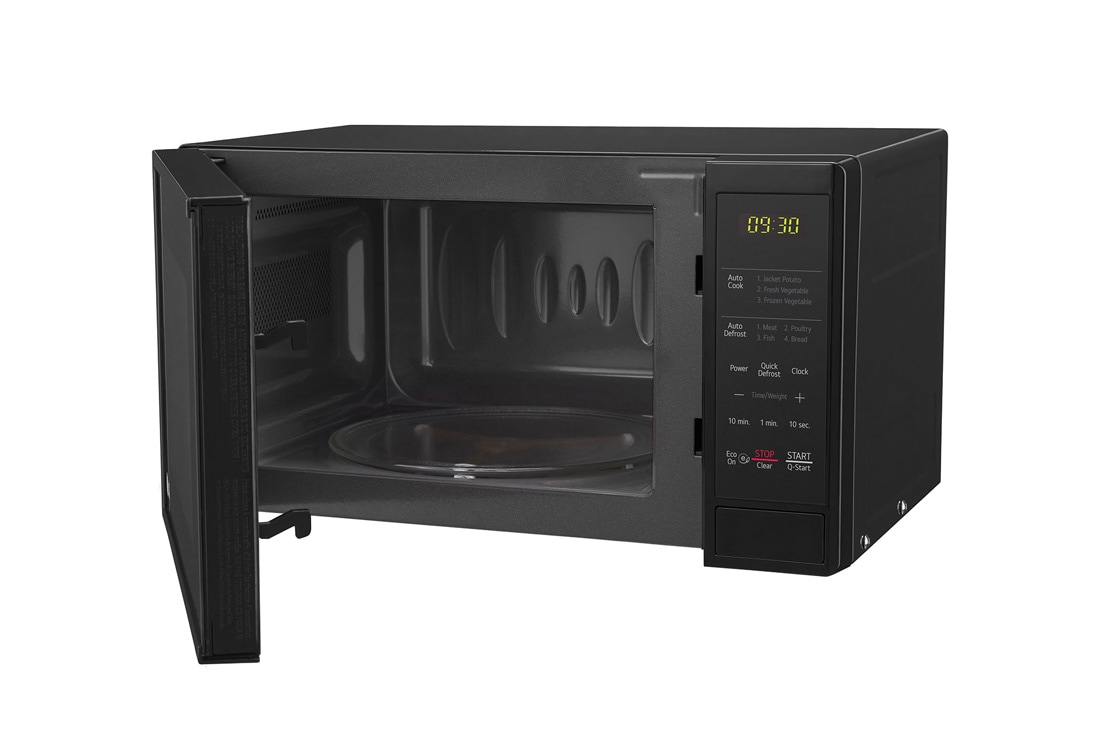 LG 20 liter Mikrovågsugn, open door left view, MS2042D, thumbnail 6