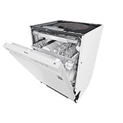 LG QuadWash™ Astianpesukone (Valkonen), Energialuokka D, jossa on Auto Open kuivausominaisuus ja Smart Diagnosis™ - Wi-Fi-yhteys, Right open Side View, DU325FW, thumbnail 12