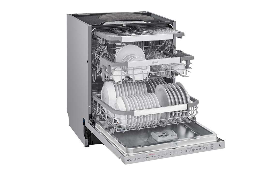 LG QuadWash ™ Astianpesukone (Noble Steel), Energialuokka D, jossa on Auto Open kuivausominaisuus ja Smart Diagnosis™ - Wi-Fi-yhteys, SDU527HS, thumbnail 5