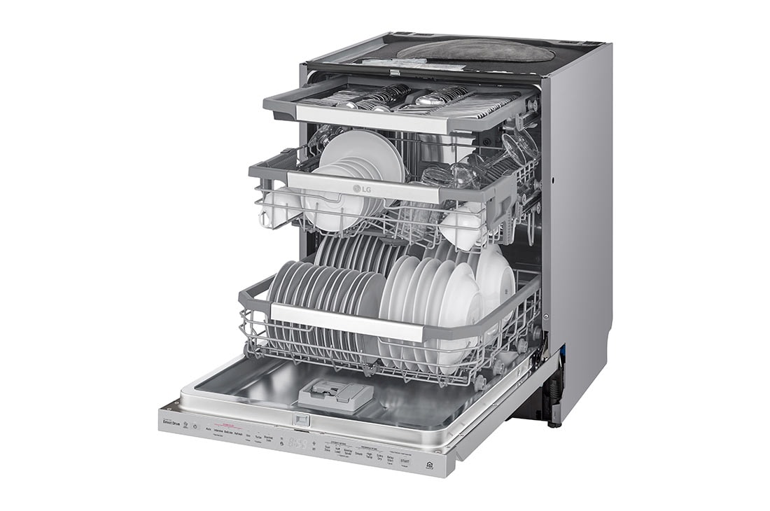 LG QuadWash ™ Astianpesukone (Noble Steel), Energialuokka D, jossa on Auto Open kuivausominaisuus ja Smart Diagnosis™ - Wi-Fi-yhteys, SDU527HS, thumbnail 7